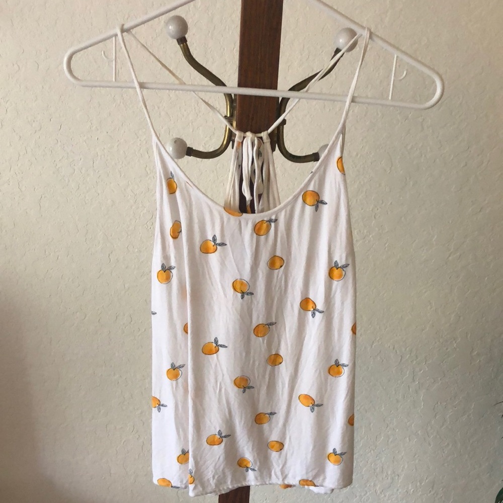 White tank top with oranges